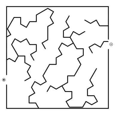A square maze with a spiky fill
