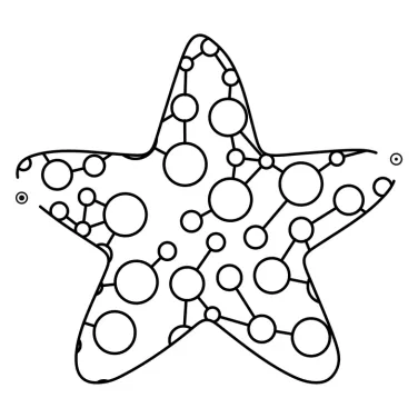A starfish maze filled with bubbles