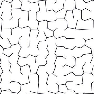 A square maze built from irregular organic Voronoi cells